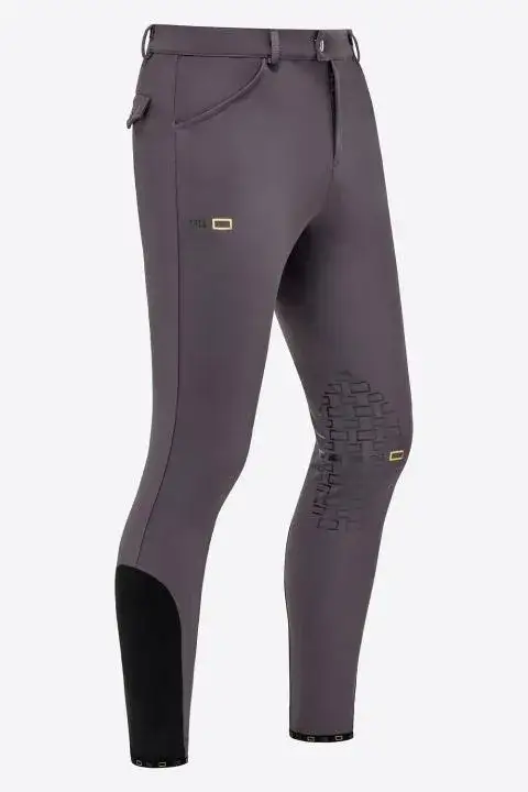 Rider's Gene Pantaloni da equitazione uomo Knee Grip RG Graphite Grey-1