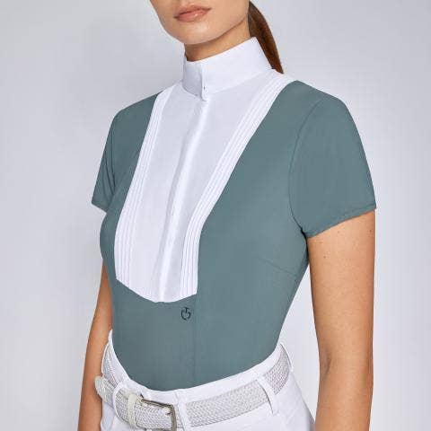 Cavalleria Toscana Women's competition shirt PETROLEUM-3