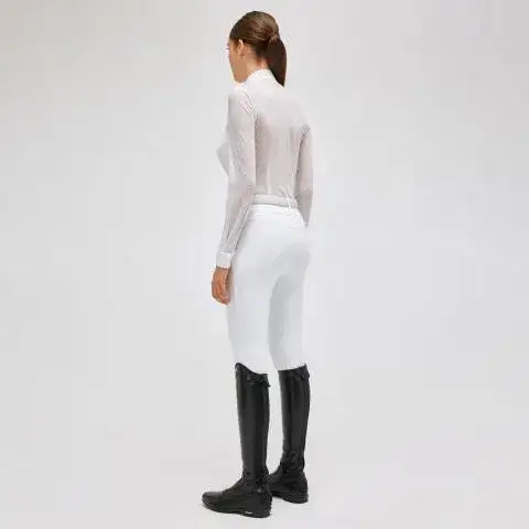Cavalleria Toscana Women’s jersey show shirt WHITE/KNIT-2