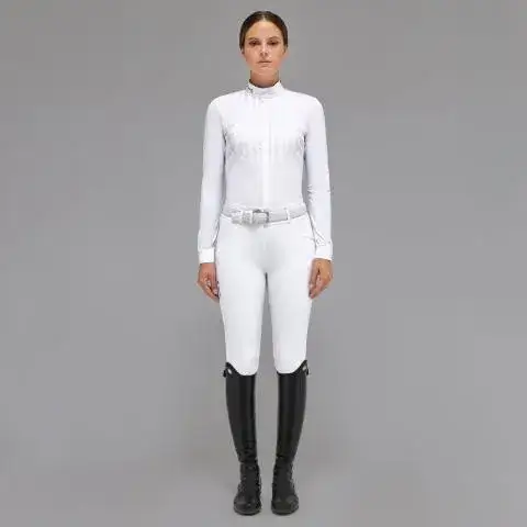 Cavalleria Toscana Camicia da donna da competizione jersey Revo WHITE-1
