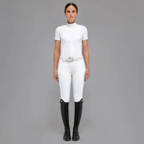 Cavalleria Toscana Camicia da donna da competizione jersey Revo WHITE-1