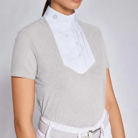 Cavalleria Toscana Women's competition shirt LIGHT GREY-3