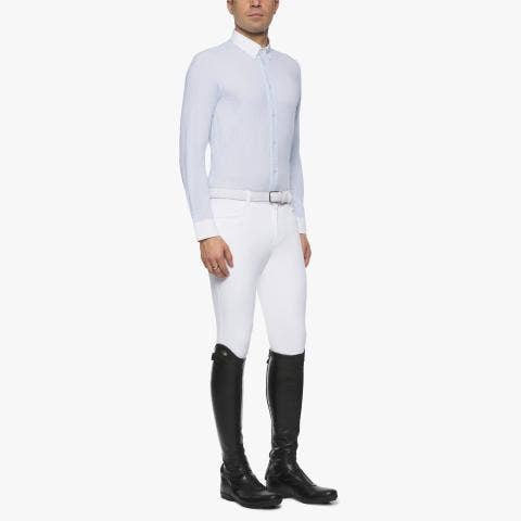 Cavalleria Toscana Cavalleria Toscana Men's Competition Shirt OXFORD BLUE PRINT-2