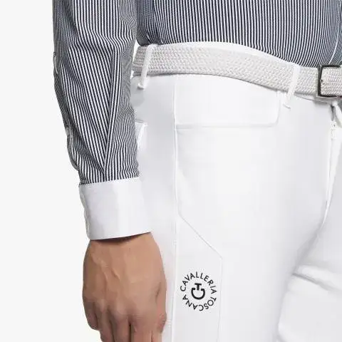 Cavalleria Toscana Camicia button down uomo a maniche lunghe.
WHITE/BLACK LINE-4