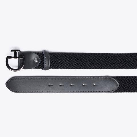 Cavalleria Toscana Women's elastic belt BLACK/DARK GREY-2