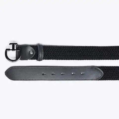 Cavalleria Toscana Men’s woven fabric belt BLACK/DARK GREY-2