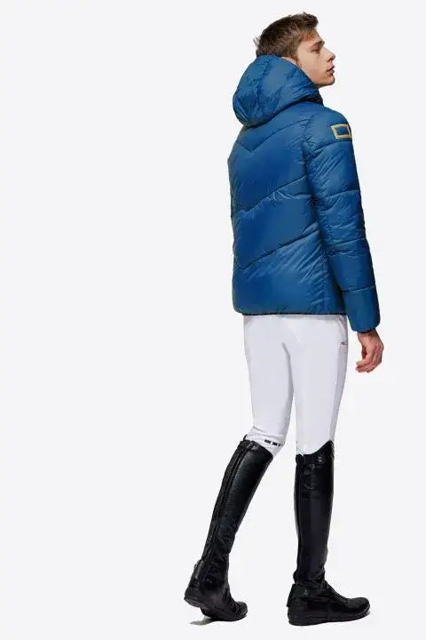 Rider's Gene Men’s quilted nylon puffer jacket CLASSIC BLUE-2