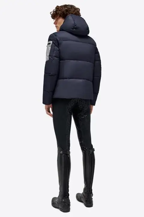 Rider's Gene RG Nylon Quilted Hooded Puffer Jacket NAVY-2