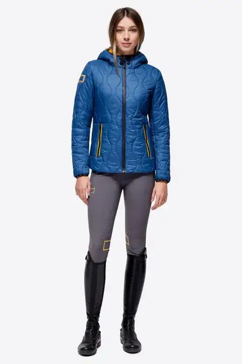 Rider's Gene Piumino da donna in nylon trapuntato CLASSIC BLUE-1