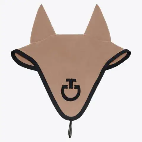 Cavalleria Toscana Cuffia lunga in jersey leggero BISCUIT/BLACK-1