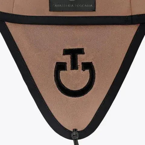 Cavalleria Toscana Cuffia lunga in jersey leggero BISCUIT/BLACK-2