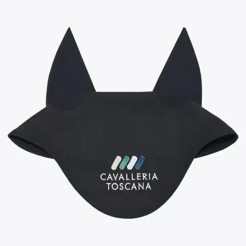 Cavalleria Toscana Lightweight jersey ear bonnet BLACK-1