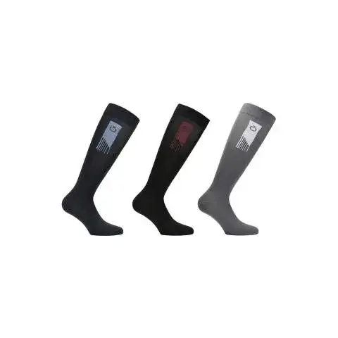 Cavalleria Toscana Jacquard Logo 3-Pack Socks