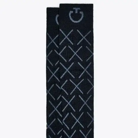 Cavalleria Toscana Wool socks with a logo NAVY-2
