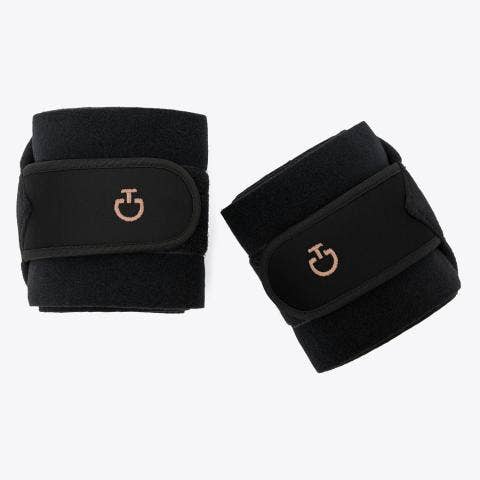 Cavalleria Toscana Fleece leg bandages BLACK/TOFFEE BROWN-1