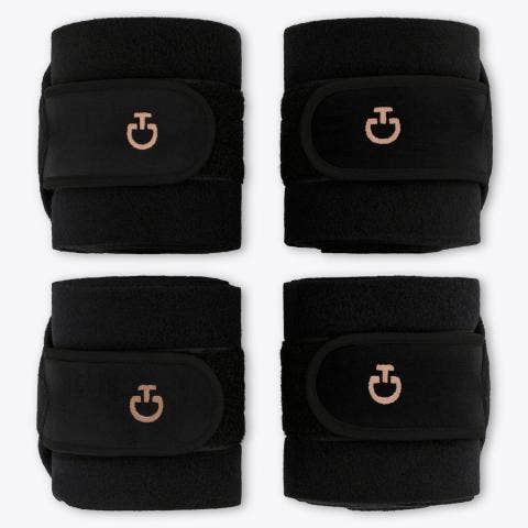 Cavalleria Toscana Fleece leg bandages BLACK/TOFFEE BROWN-3