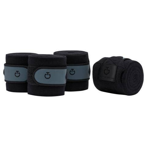 Cavalleria Toscana Fleece leg bandages BLACK / PETROLEUM-2
