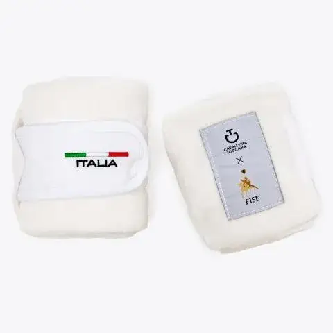 Cavalleria Toscana Set di 4 fasce FISE in pile WHITE-1