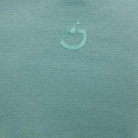 Cavalleria Toscana Women’s piqué cotton sweatshirt EMERALD GREY-5