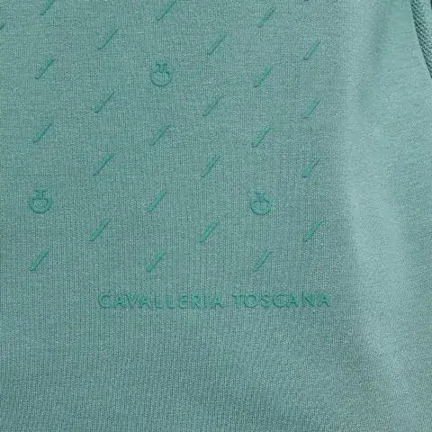 Cavalleria Toscana Women’s piqué cotton sweatshirt EMERALD GREY-7