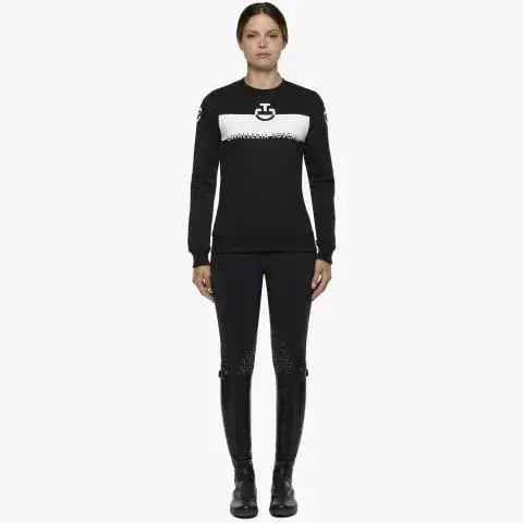 Cavalleria Toscana Felpa girocollo da donna BLACK-1
