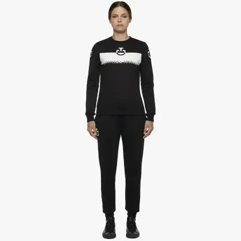 Cavalleria Toscana Felpa girocollo da donna BLACK-4