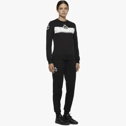 Cavalleria Toscana Felpa girocollo da donna BLACK-5