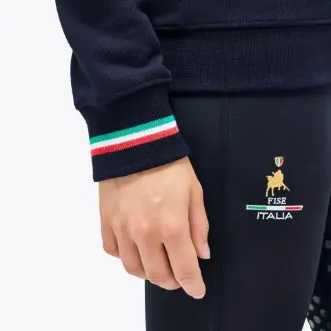Cavalleria Toscana Felpa FISE con girocollo NAVY-5