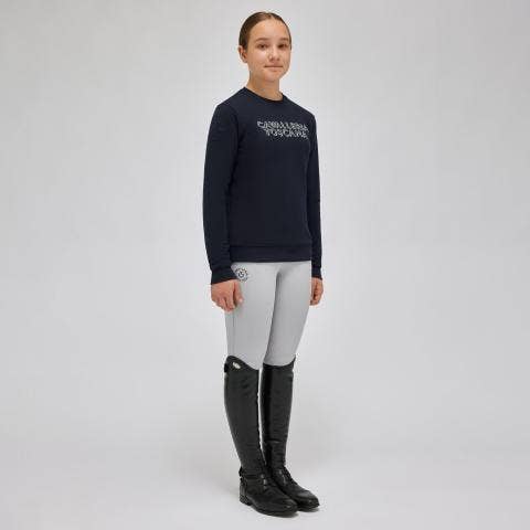 Cavalleria Toscana Unisex Young Riders crewneck sweatshirt NAVY-1