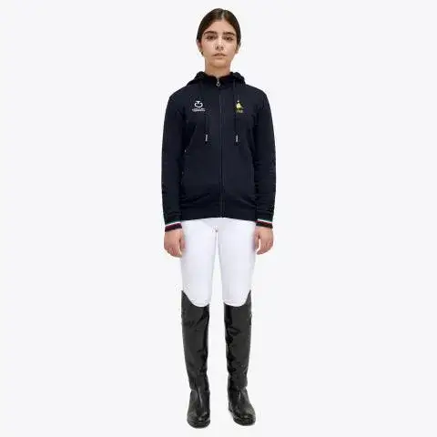 Cavalleria Toscana Unisex FISE sweatshirt with hood NAVY-1
