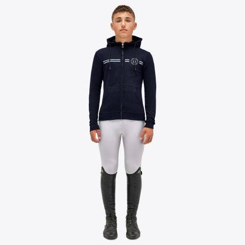 Cavalleria Toscana Boy CT Orbit Print Cotton Hoodie NAVY-1