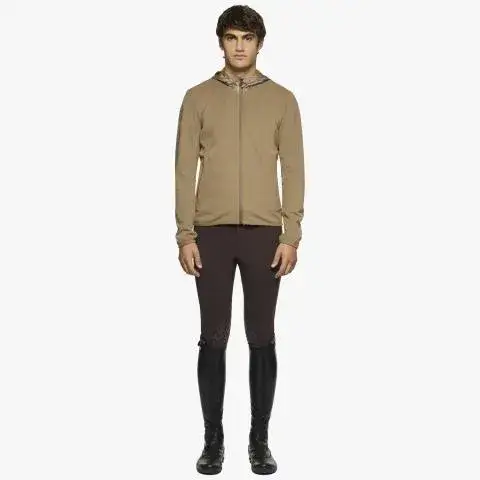 Cavalleria Toscana Men's Sweatshirt with a Hoodie CACAO-1