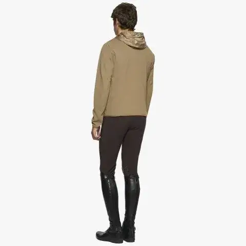 Cavalleria Toscana Men's Sweatshirt with a Hoodie CACAO-3