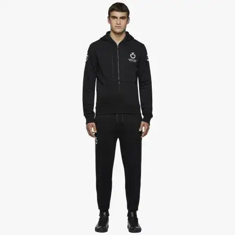 Cavalleria Toscana Felpa con zip da uomo BLACK-1