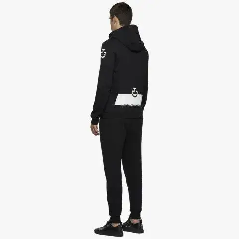 Cavalleria Toscana Felpa con zip da uomo BLACK-3