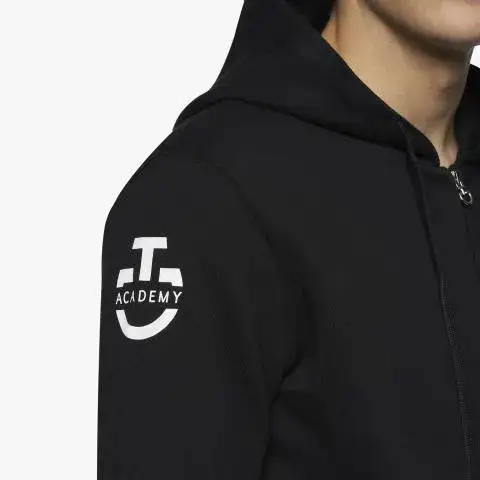 Cavalleria Toscana Felpa con zip da uomo BLACK-4