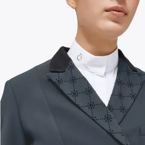 Cavalleria Toscana Women's tailcoat with covered b CHARCOAL GREY-3