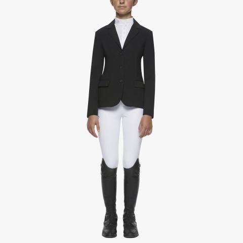 Cavalleria Toscana Girl`s competition riding jacket BLACK-1