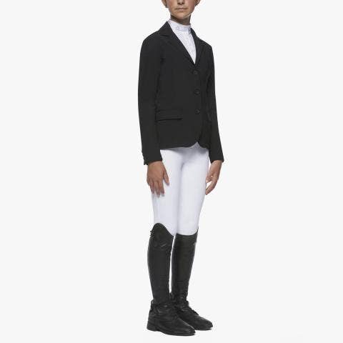 Cavalleria Toscana Girl`s competition riding jacket BLACK-2
