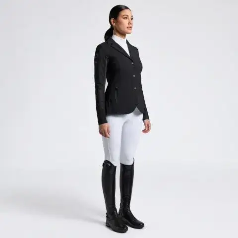 Cavalleria Toscana Women's Revolution competition jacket BLACK/WHITE-1