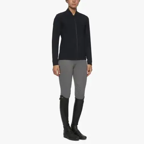 Cavalleria Toscana Women's embossed jersey jacket DARK BLUE/DARK BLUE-2
