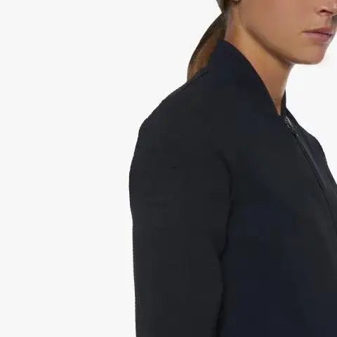 Cavalleria Toscana Women's embossed jersey jacket DARK BLUE/DARK BLUE-4