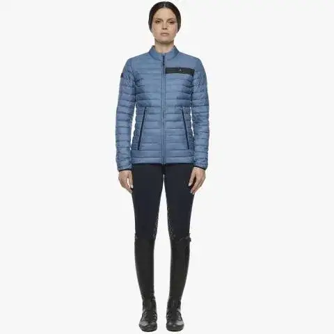Cavalleria Toscana Women's Red Stripe Quilted Jacket Light blue-1