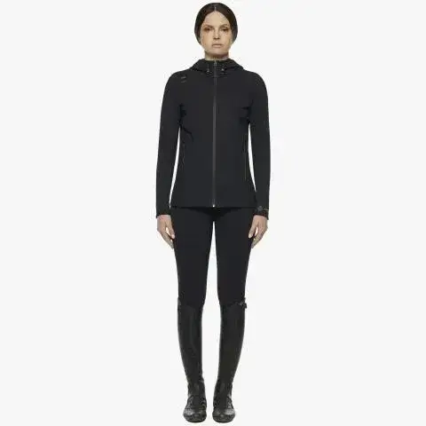 Cavalleria Toscana R-Evo Jersey + Tech Knit Hooded Softshell Jacket BLACK-1