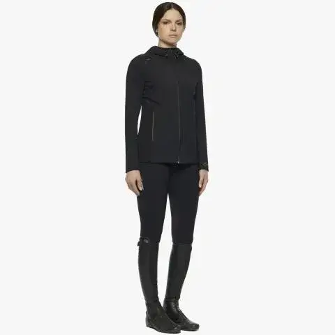 Cavalleria Toscana R-Evo Jersey + Tech Knit Hooded Softshell Jacket BLACK-2