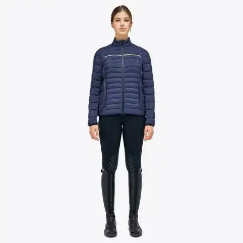 Cavalleria Toscana Women’s quilted nylon puffer jacket SMOKEY BLUE-1