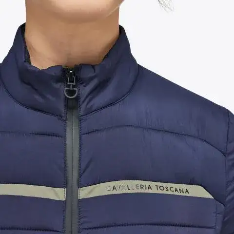 Cavalleria Toscana Women’s quilted nylon puffer jacket SMOKEY BLUE-4
