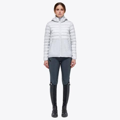 Cavalleria Toscana Puffer jacket with detachable hood PEARL GREY-1