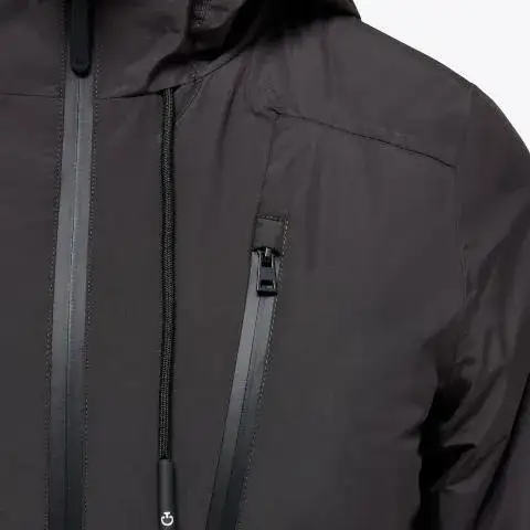 Cavalleria Toscana Giacca Shell con cappuccio per tutte le stagioni REVO CHARCOAL GREY-4