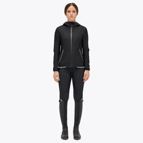 Cavalleria Toscana Softshell con cappuccio e cerniera BLACK-1